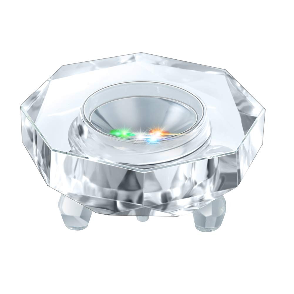 Crystal LED Light Base for 3D Display – Pedestal for Glass Art Figurines – Mu…