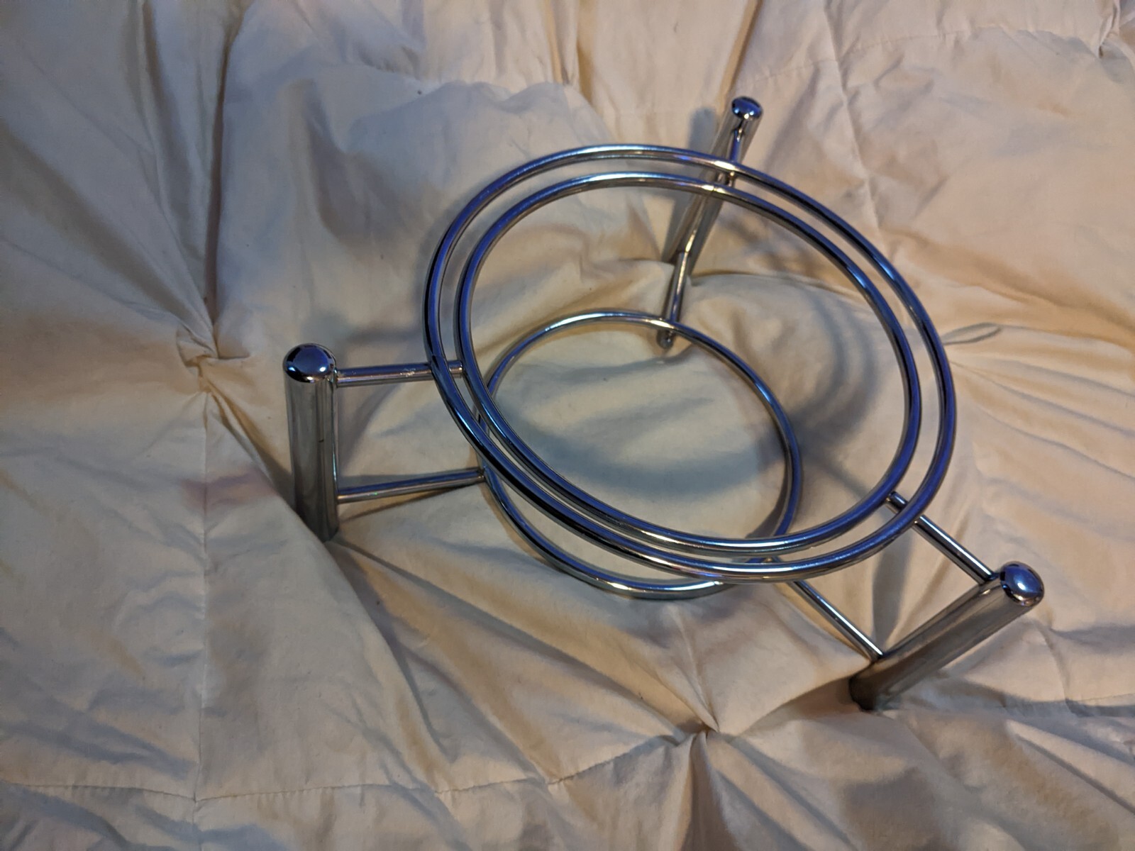 Crystal Ball Display Stand Chrome Collectable Great Condition Buy Now!