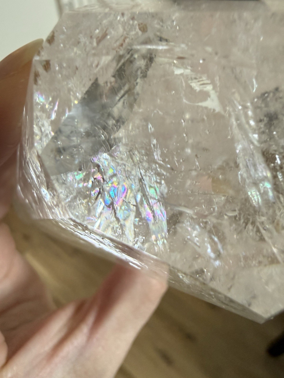 HQ Large Brazil Clear Quartz DT Vogel Double Terminated 1lb 3oz 7 1/2In Crystal