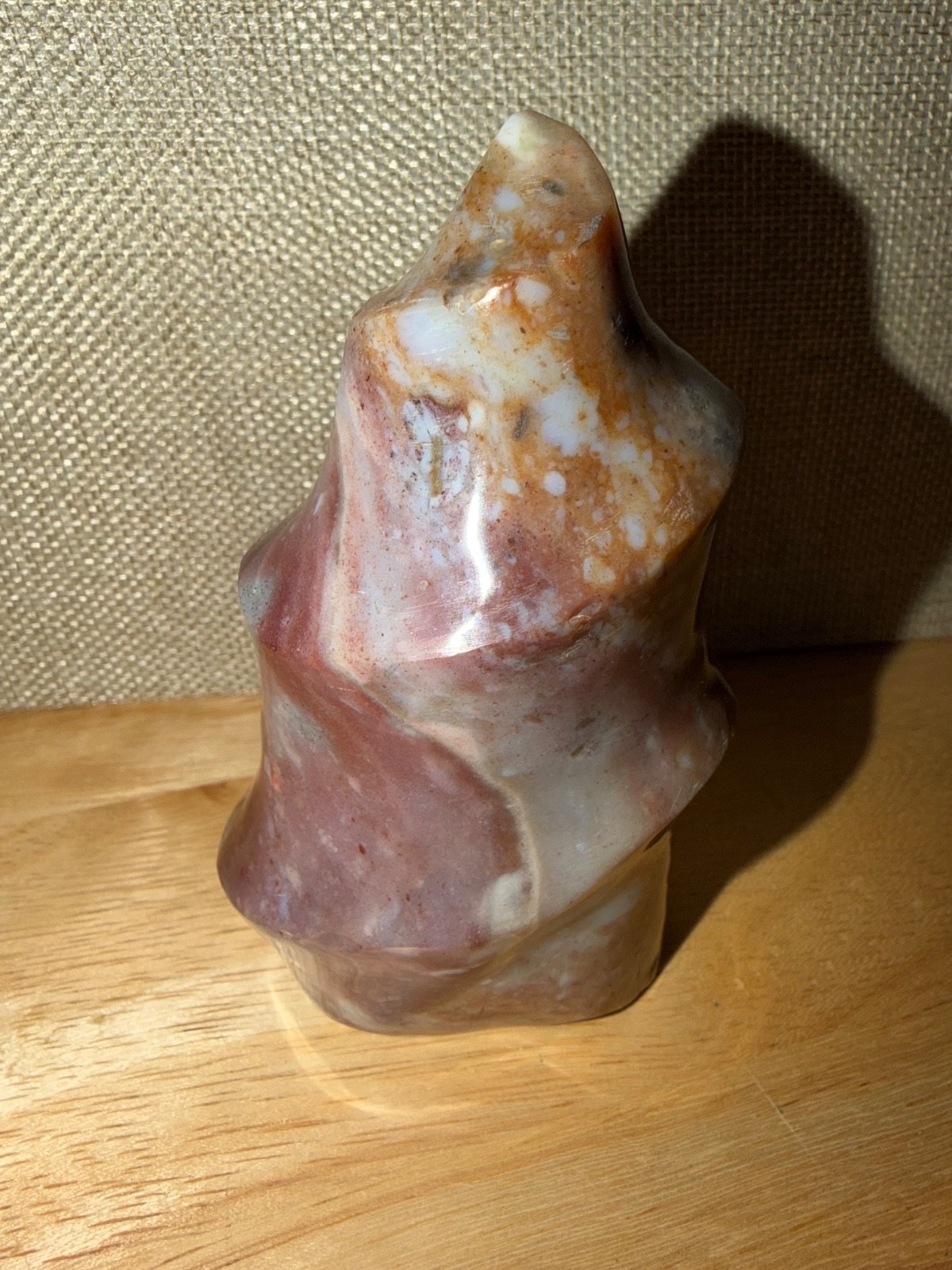 Picture Jasper Freeform • Natural Polished Crystal • 4.5” Standing Display Piece