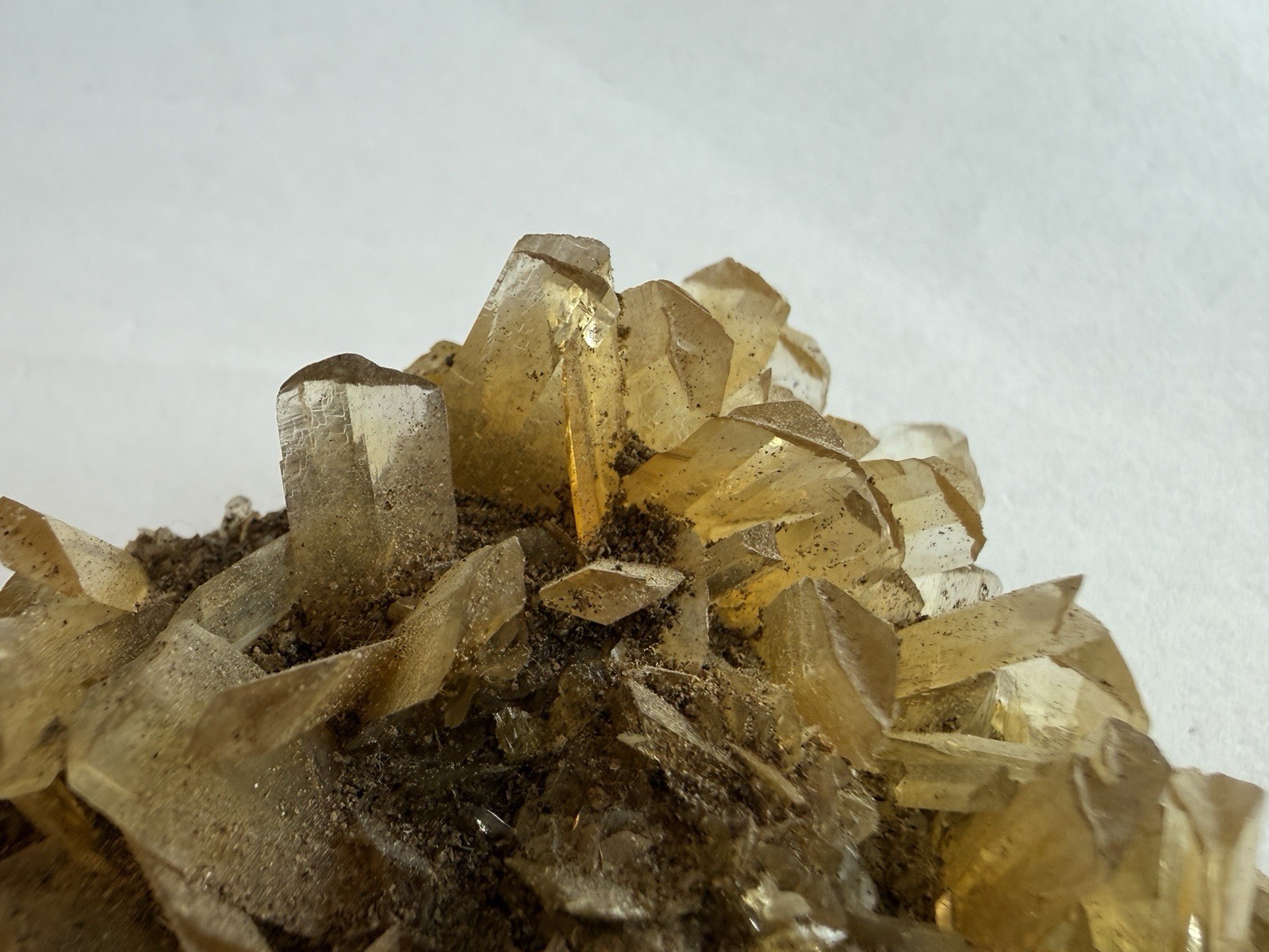 Raw Golden Honey Selenite Crystal Cluster Matrix Gypsum Mineral Specimen 62g