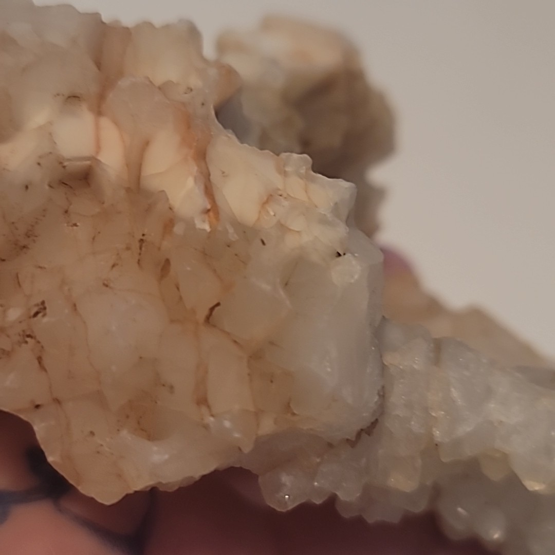Calcite Crystal Cluster Specimen White Quartz 5.25″ x 4″ Natural Display Peice