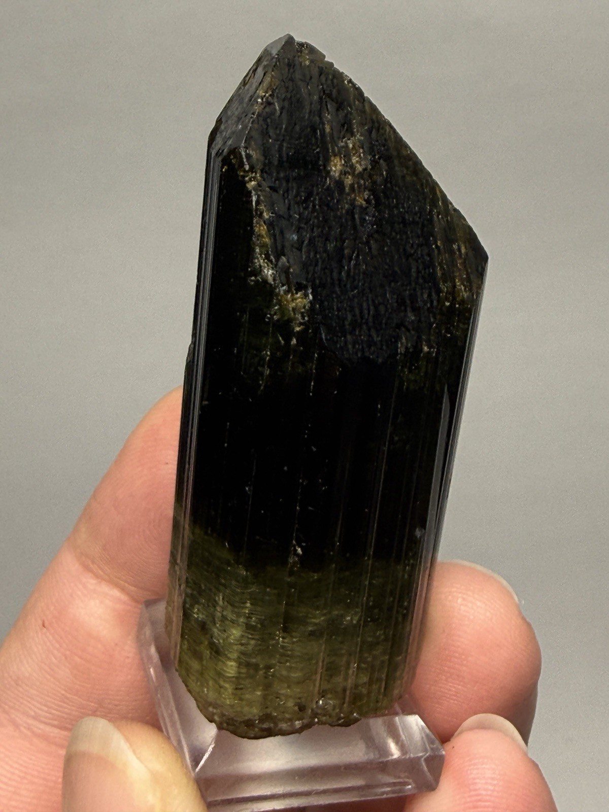 Naturally Faceted Green Tourmaline Gemstone Mineral Specimen | Pakistan