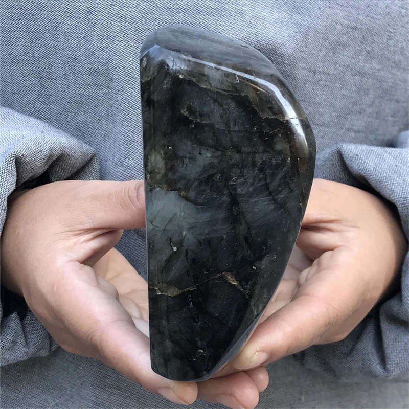 890g Natural Labradorite Quartz Crystal Spectrolite Mineral Reiki healing