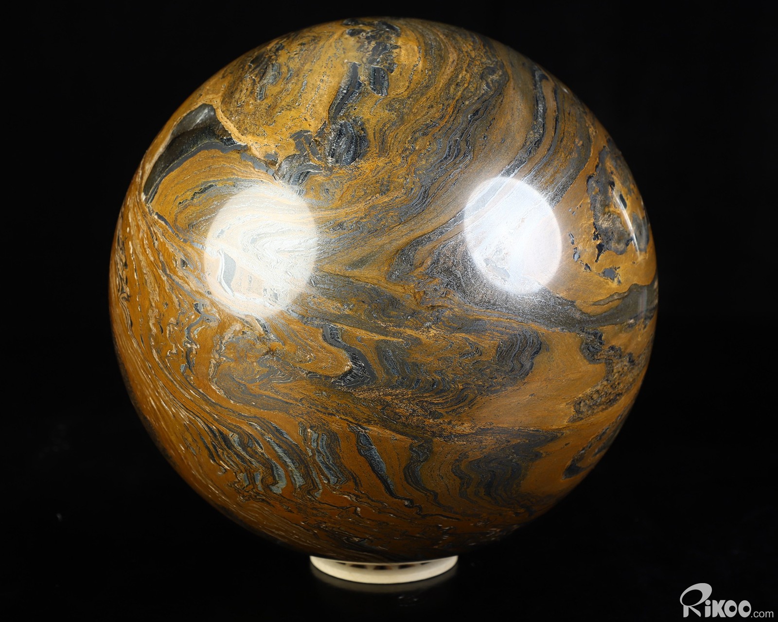 6.9″ Tiger Iron Eye Hand Carved Crystal Ball/Sphere, Crystal Healing