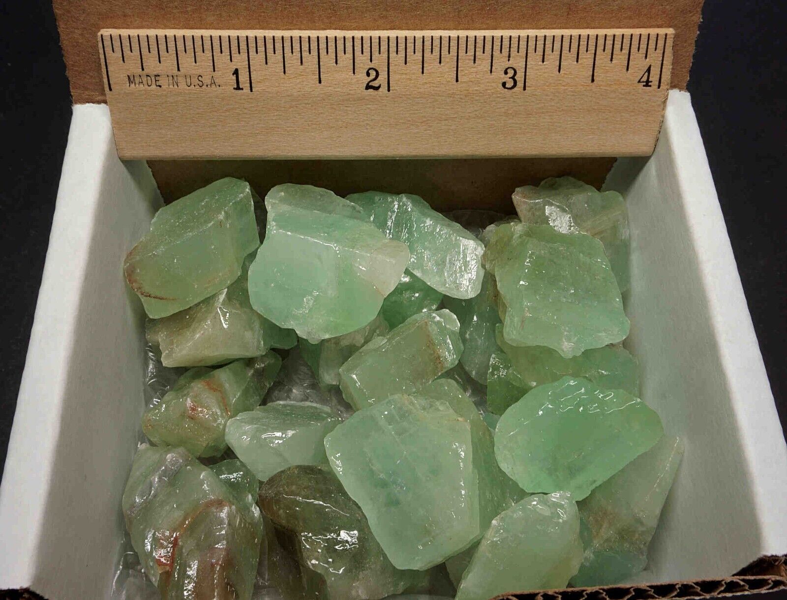 Green Calcite Box 1/2 Lb Bright Green Natural Crystal Chunks Mineral Specimens