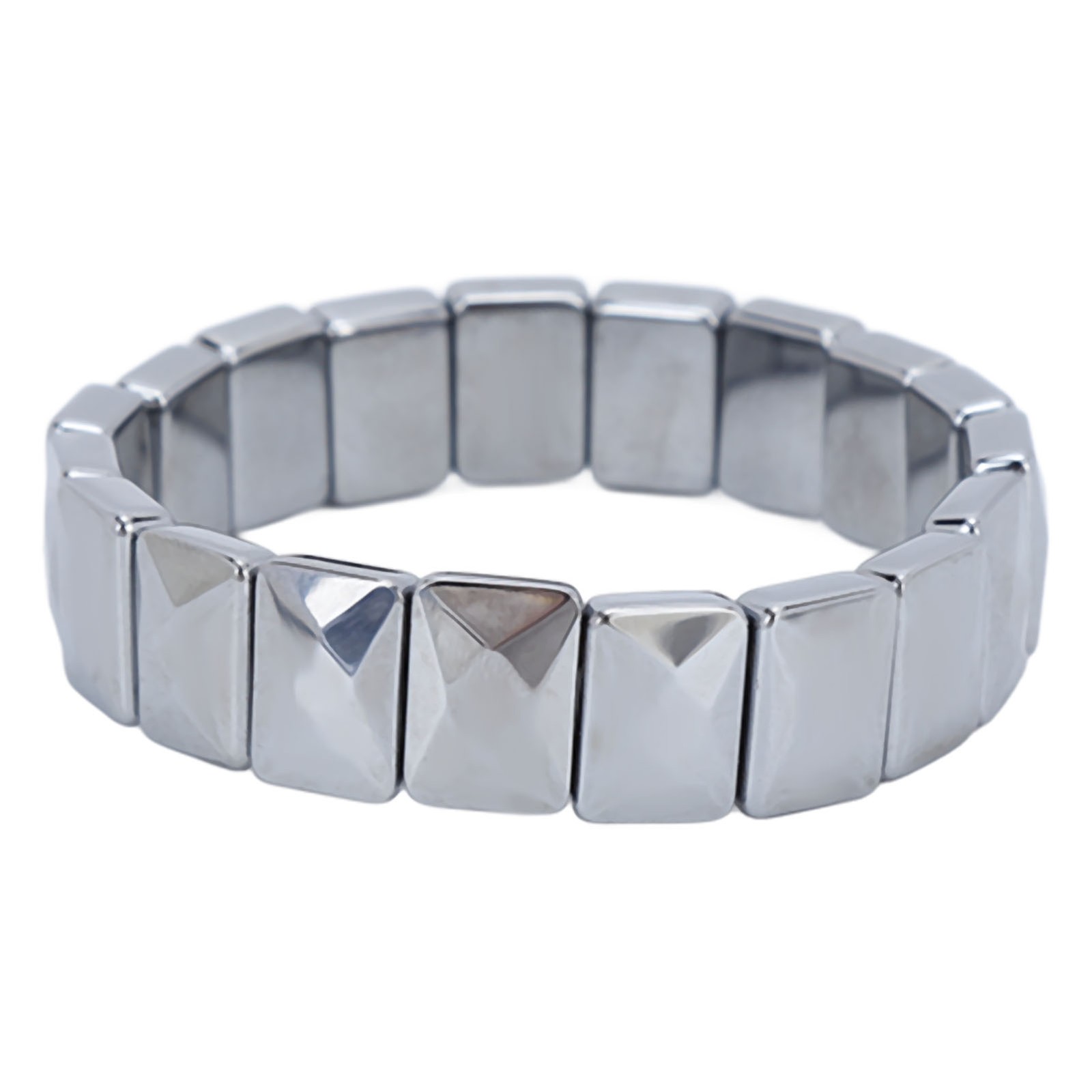 Terahertz Stone Bracelet Faceted Rectangle Pain Relief Bracelet For