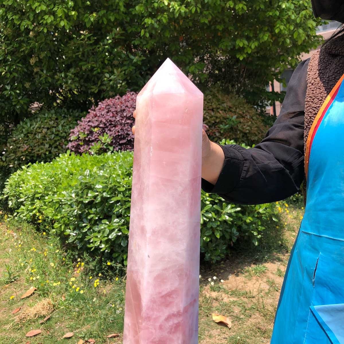 14.52LB Large Natural Powder Crystal Column Wand Obelisk Mineral Healing 5051