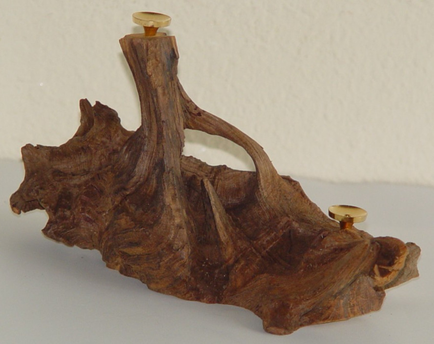 Natural Driftwood Sphere Stand Double Display Holder Crystal Ball Stand 8″