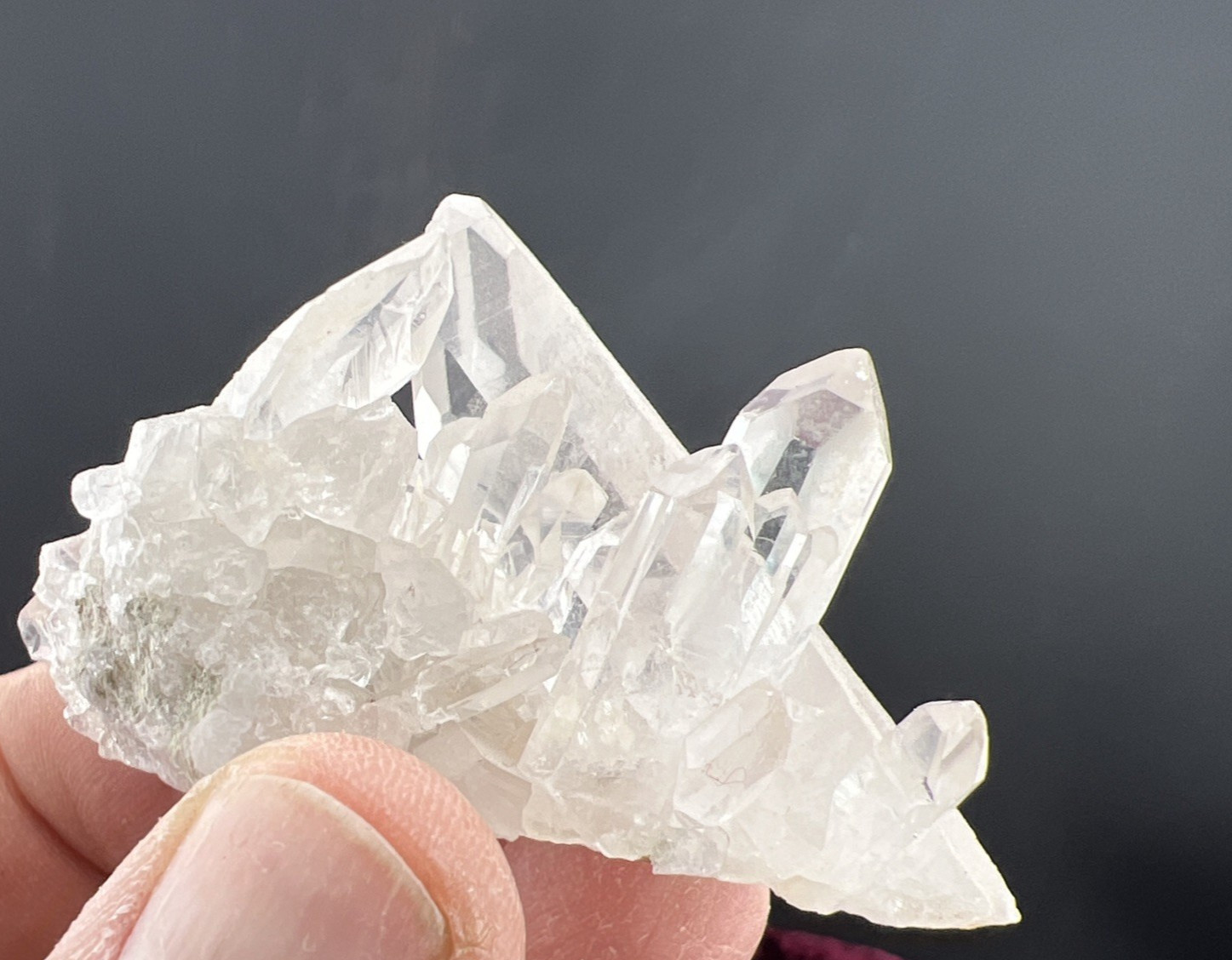 Natural Clear Lemurian Quartz Crystal Cluster Minas Gerais, Brazil 48 grams