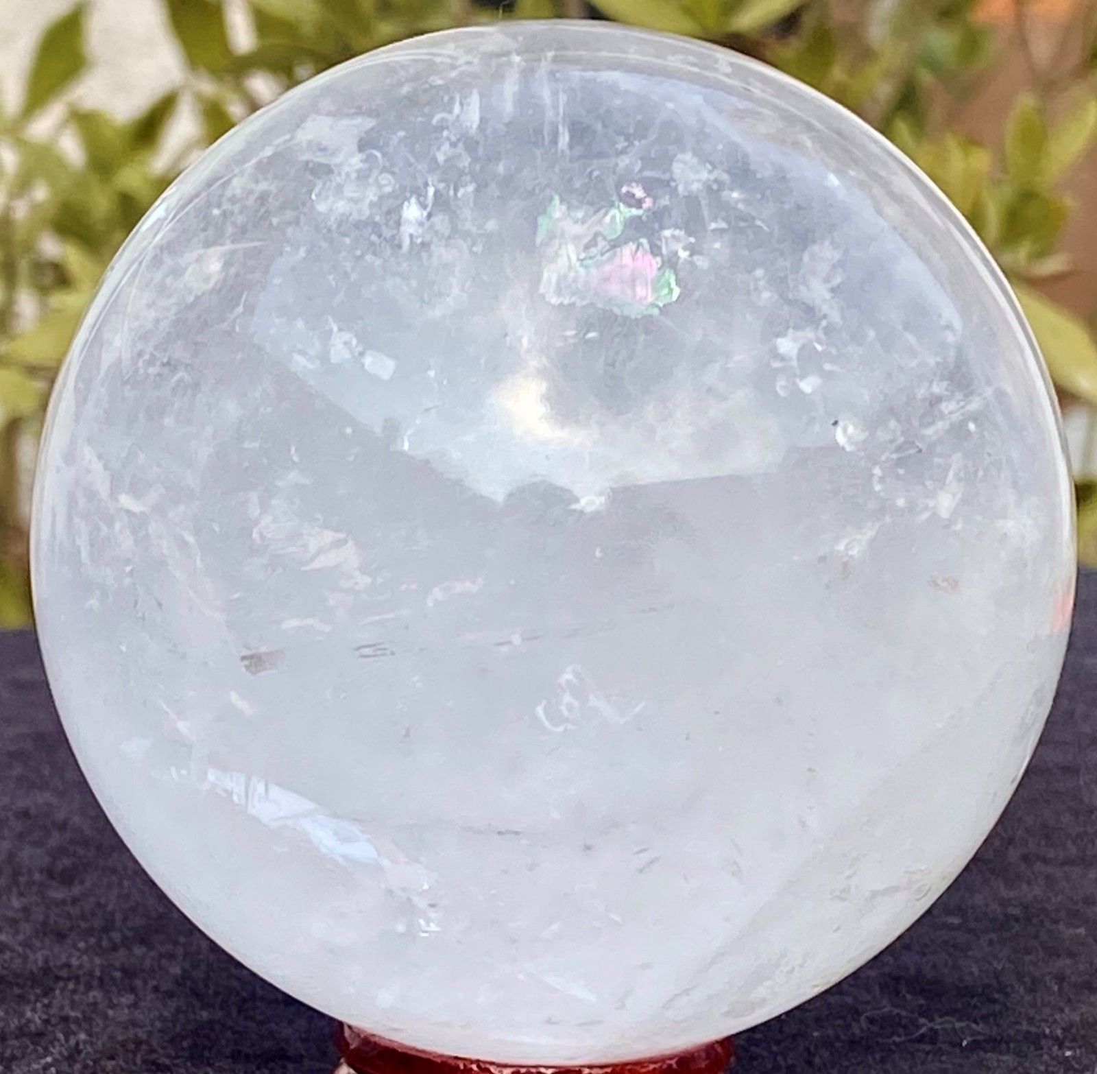 1.15LB Natural white crystal transparent quartz crystal ball repair
