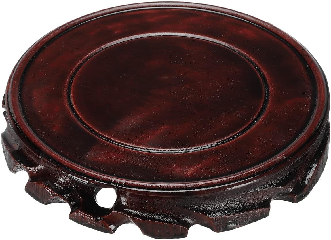 MECCANIXITY Wooden Stand Holders Displays Base 130mm Diameter Black for black