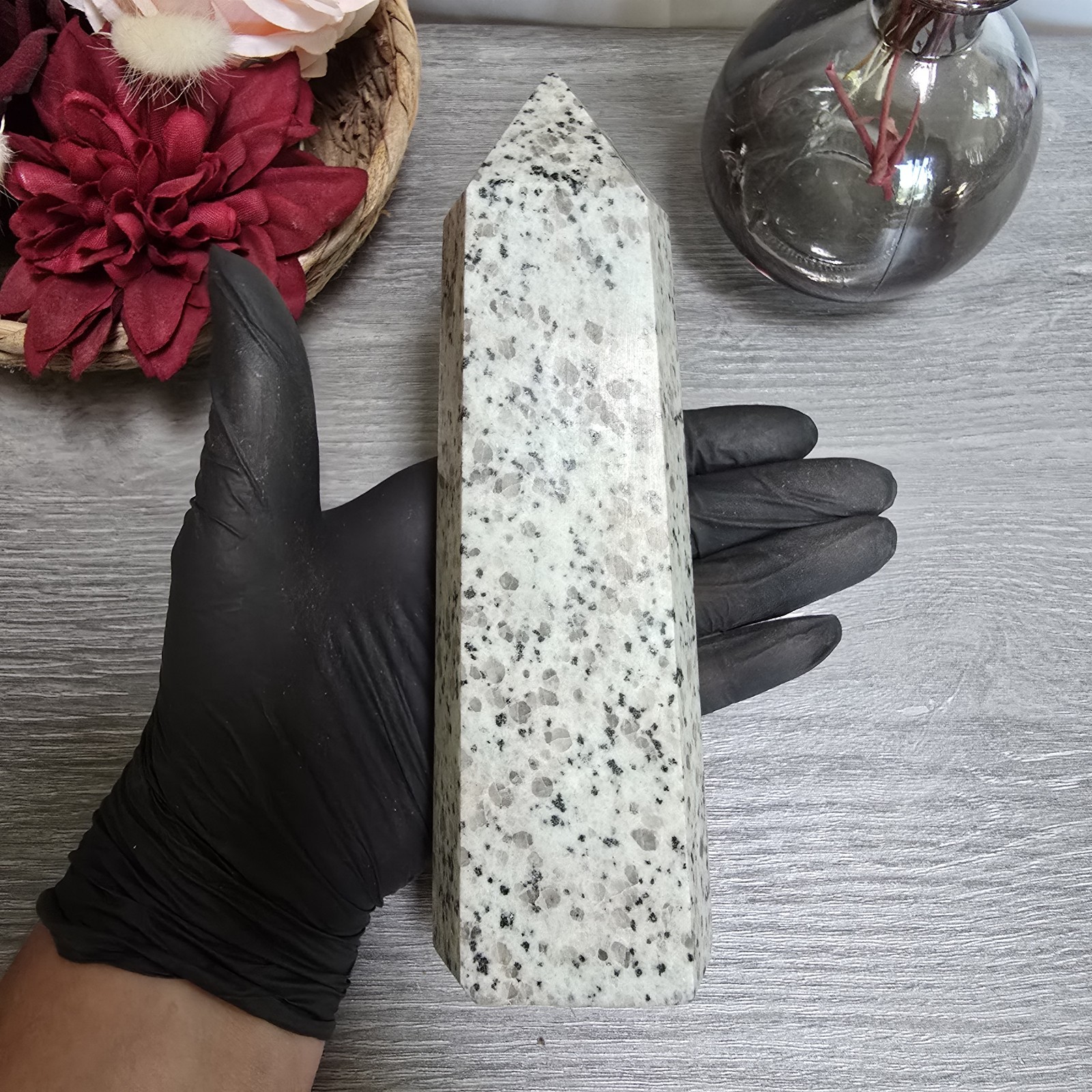Large Kiwi Jasper Crystal Tower (79)