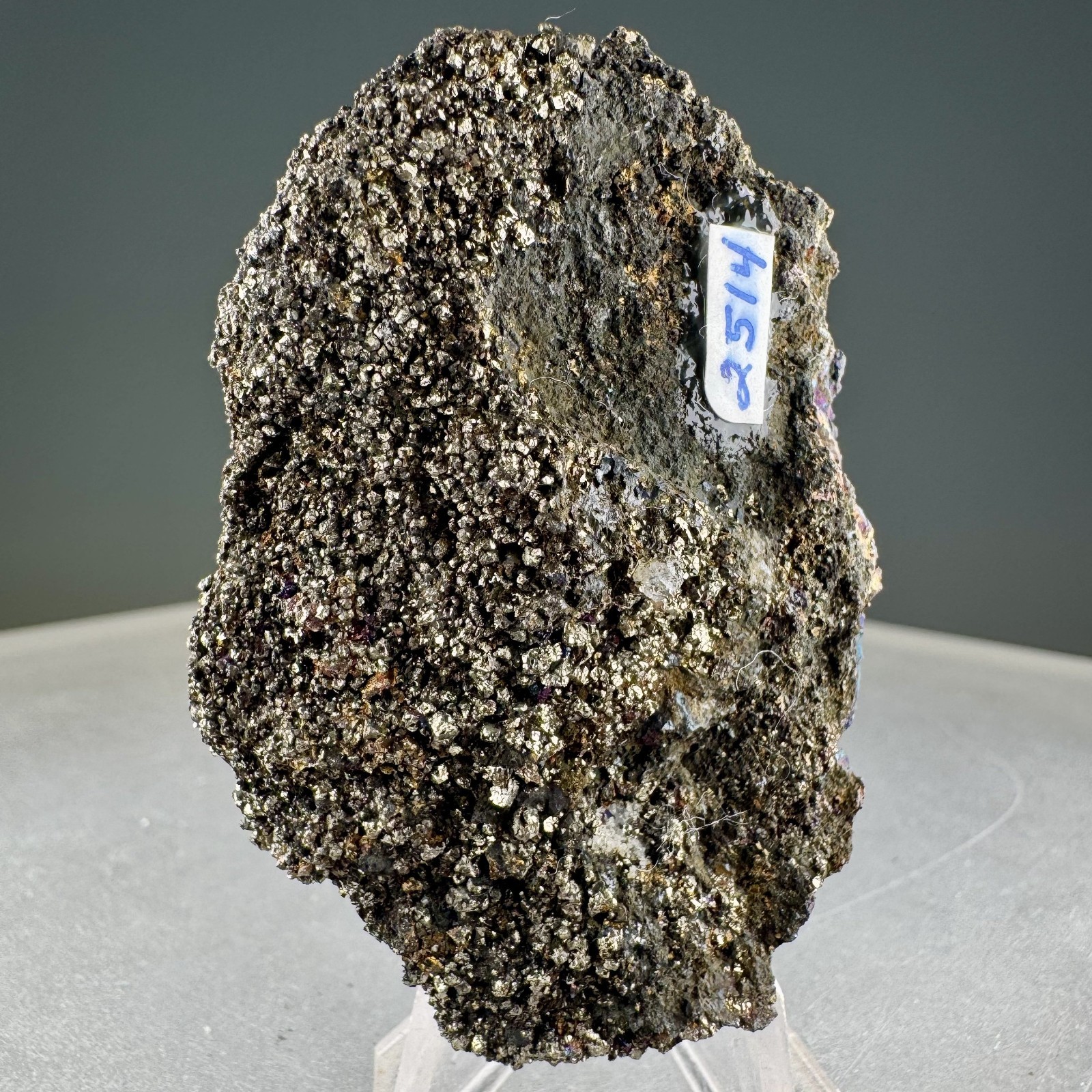 Rare “Blister Ore” Purple-Blue Chalcopyrite: Flambeau Mine, Rusk Co., Wisconsin