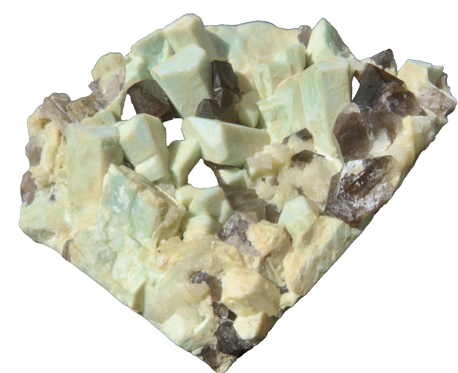 AMAZONITE , ALBITE, SMOKY QUARTZ CRYSTALS – MOAT MOUNTAIN – CONWAY, N.H.