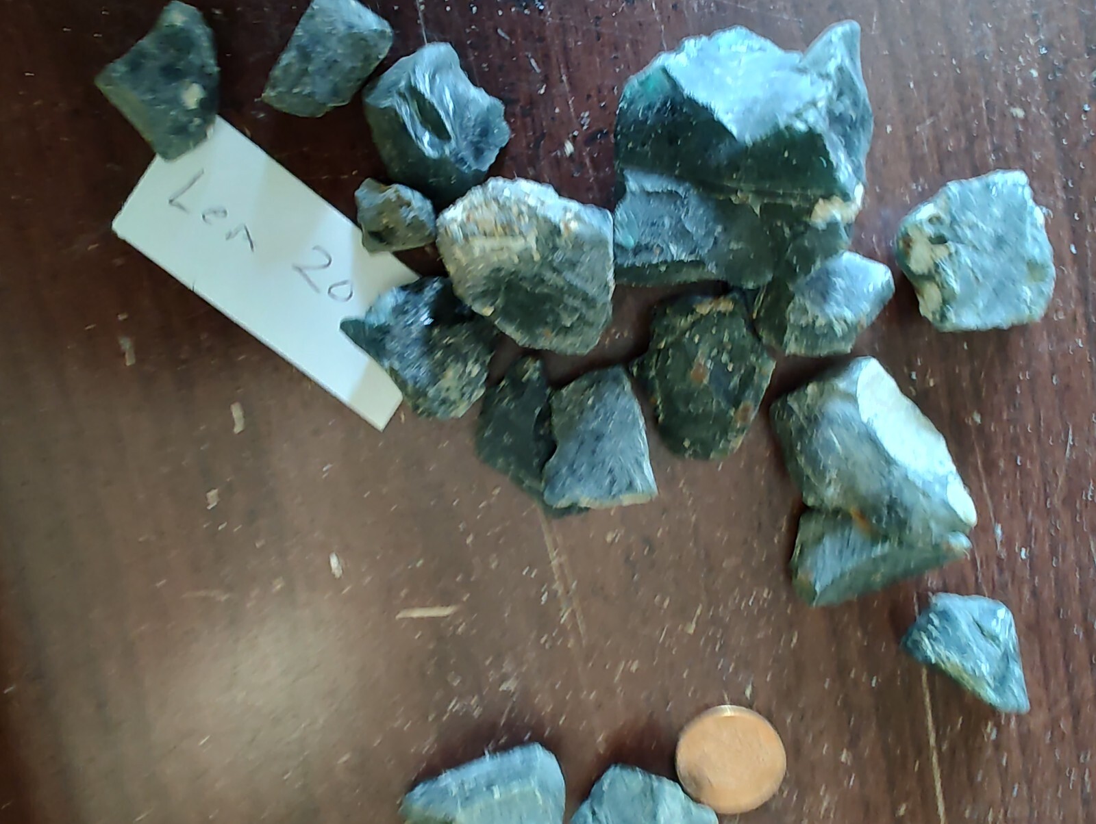 Rare color Leland Blue Stones Slag Glass 155 gram recovered from concrete