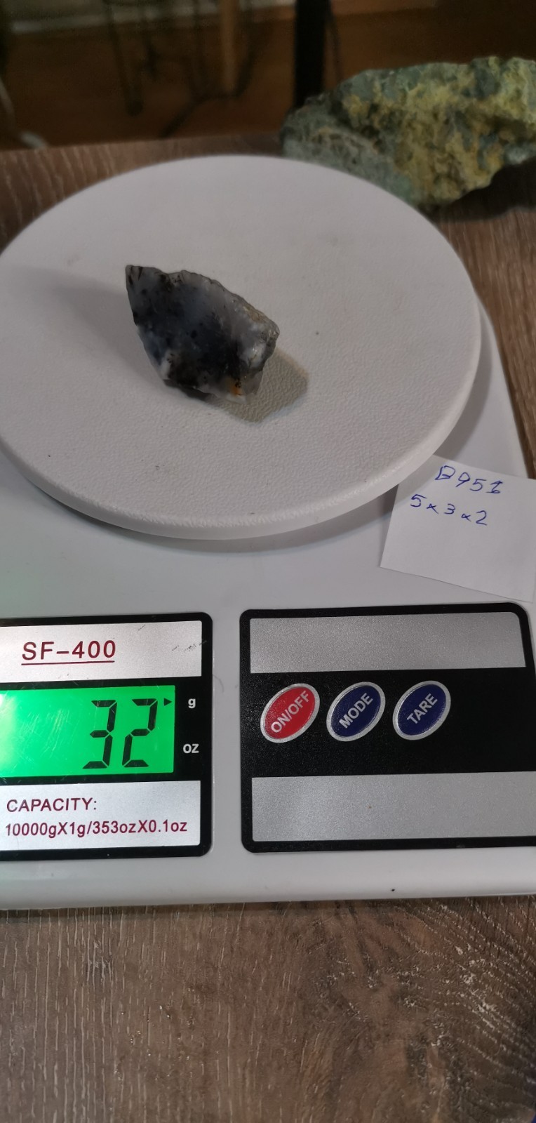 Scenic Dendritic Agate, Not Polished, 100% Natural Stone, 32 Grams