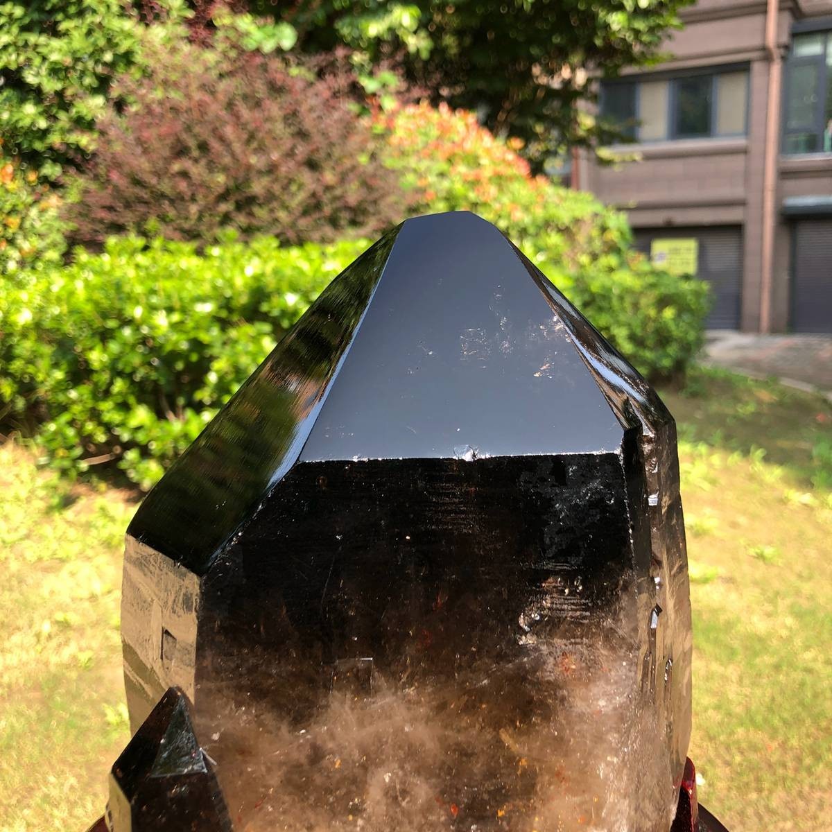 7.96LB Natural Dark tea quartz Crystal Specimen Reiki Mineral Add bracket 2343