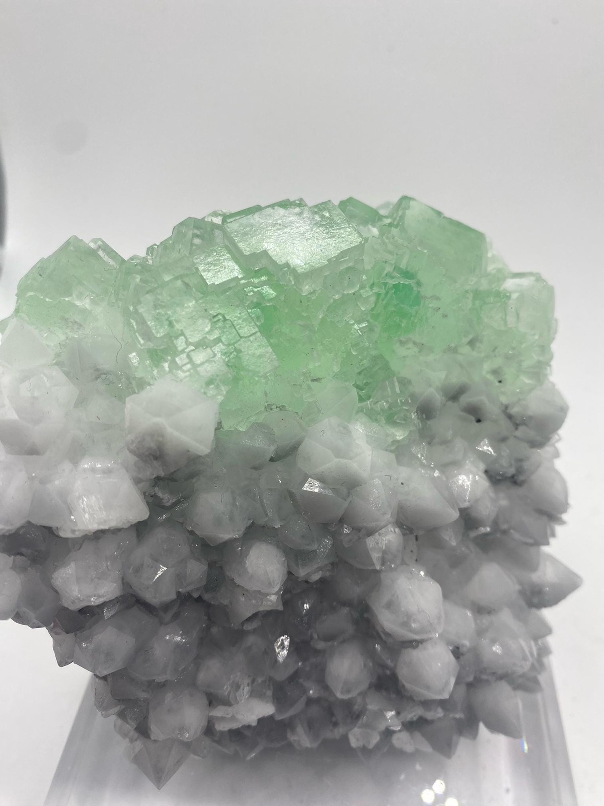 Self Standing Bright Green Fluorite on Quartz! See Video!!!