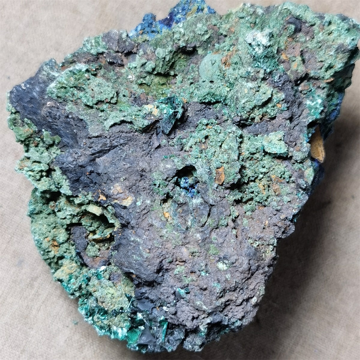 352g Natural Rare Blue Azurite With Malachite Mineral Specimen S188