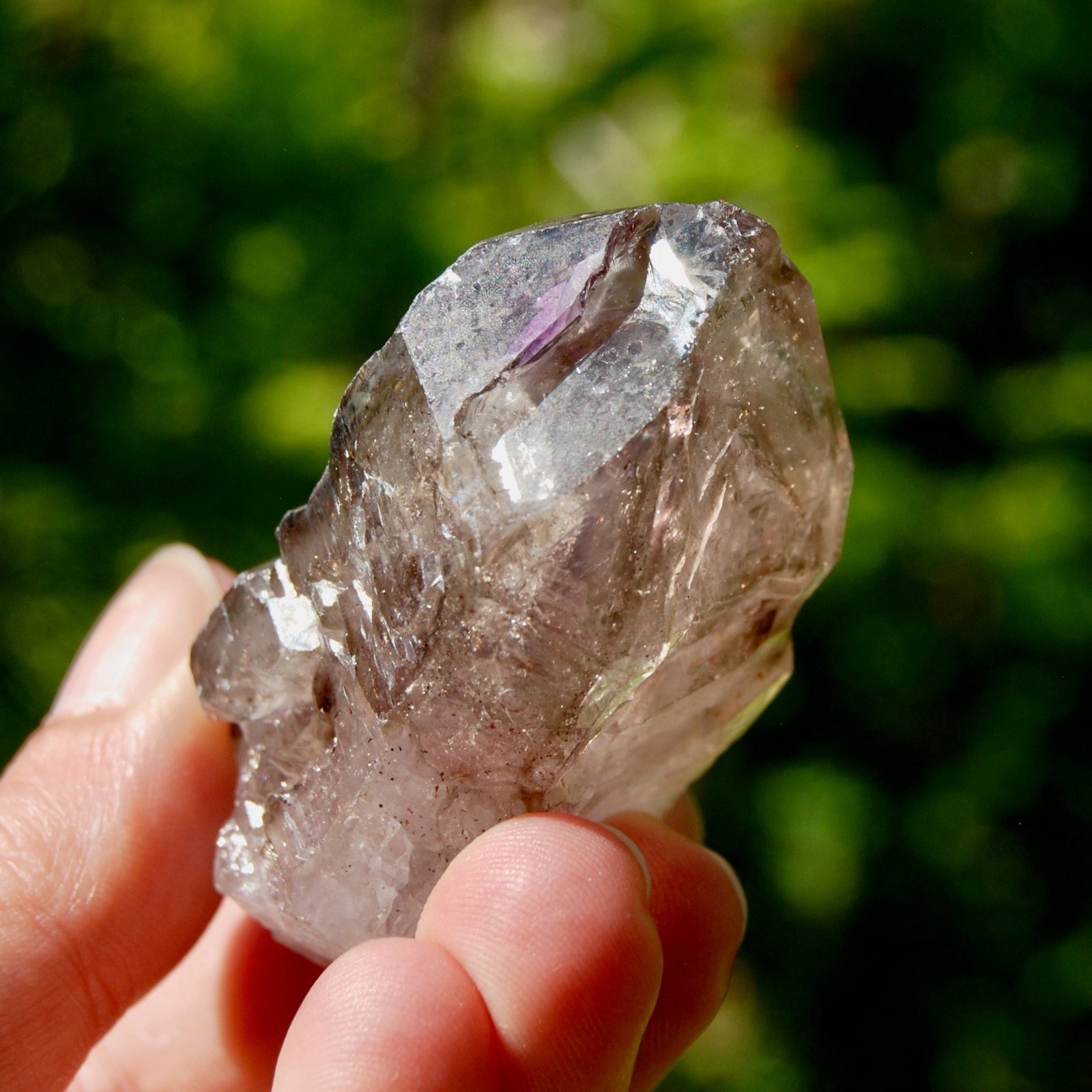 2.6in 90g Smoky Amethyst Quartz Crystal Elestial, Zimbabwe aa1