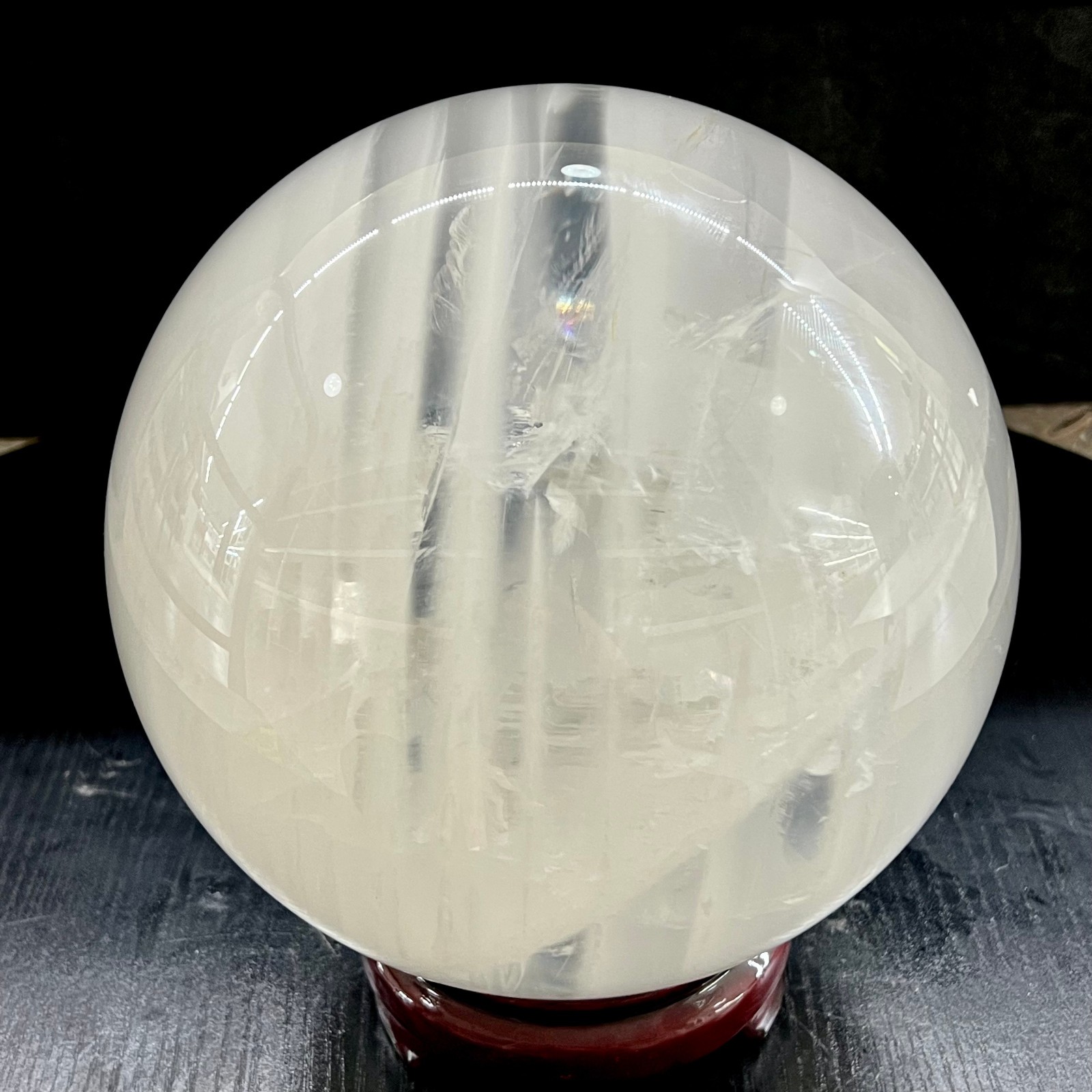22LB Top Natural Clear Quartz Sphere Crystal Ball Reiki Meditation Gems Gifts