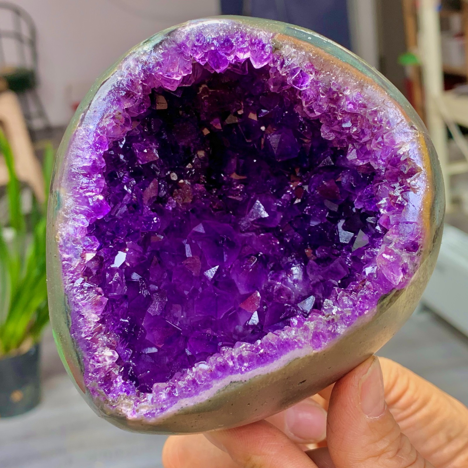 1.8LB Healing of natural amethyst crystal cave quartz cluster specimens