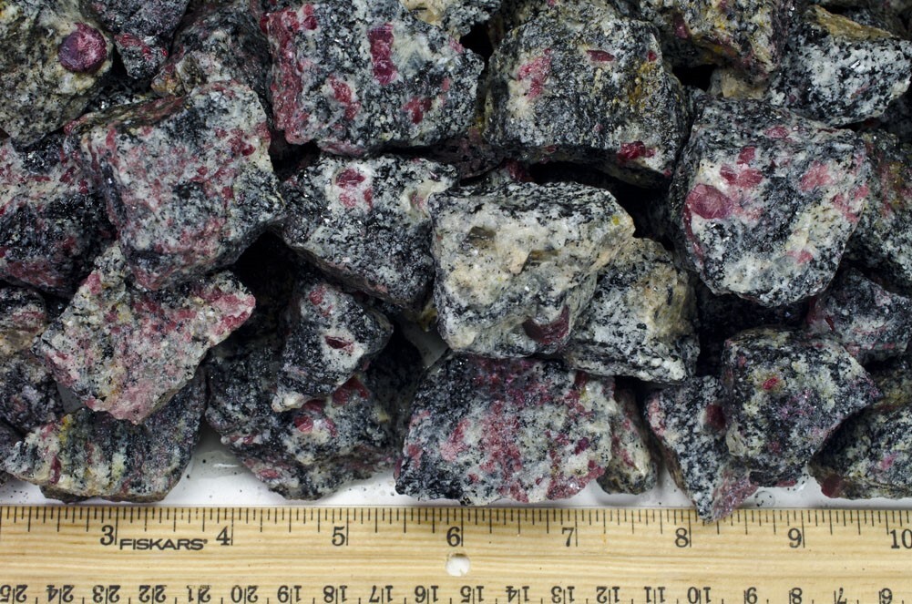 1/2 lb Ruby in Matrix Rough Stones – Natural Crystal Mineral Rock Tumbling