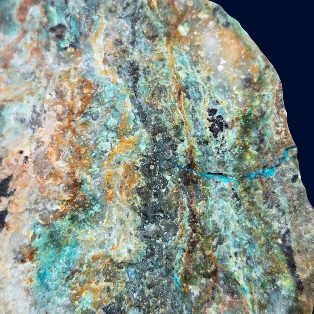 Blue Basin Mine Copper Ore 652g Chrysocolla Quartz Nevada Display Specimen