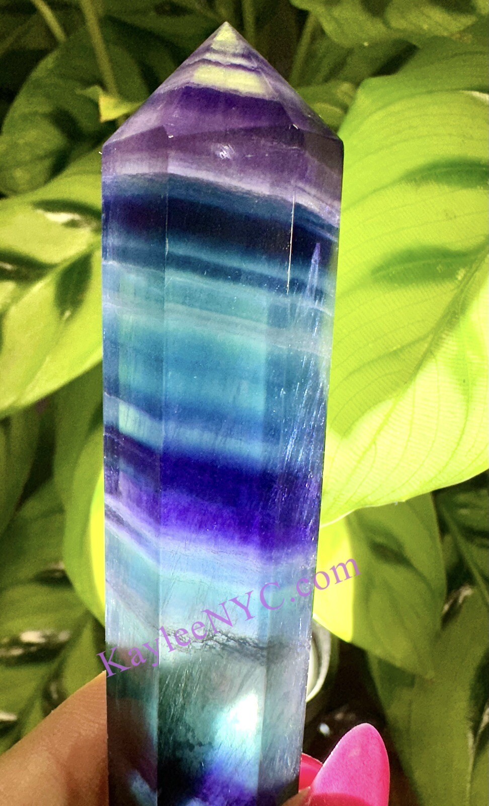 Wholesale Lot 1 Lb Natural Rainbow Fluorite Double Terminated Point Crystal
