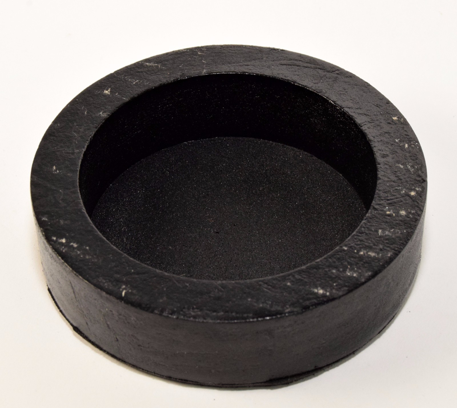 2.7″ Black Wood Round Display Stand / Pedestal for Large Spheres and Eggs