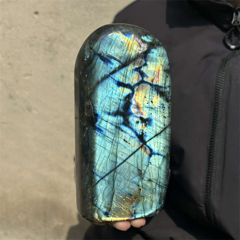 1.32kg Natural Labradorite Quartz Crystal Spectrolite Mineral Reiki healing