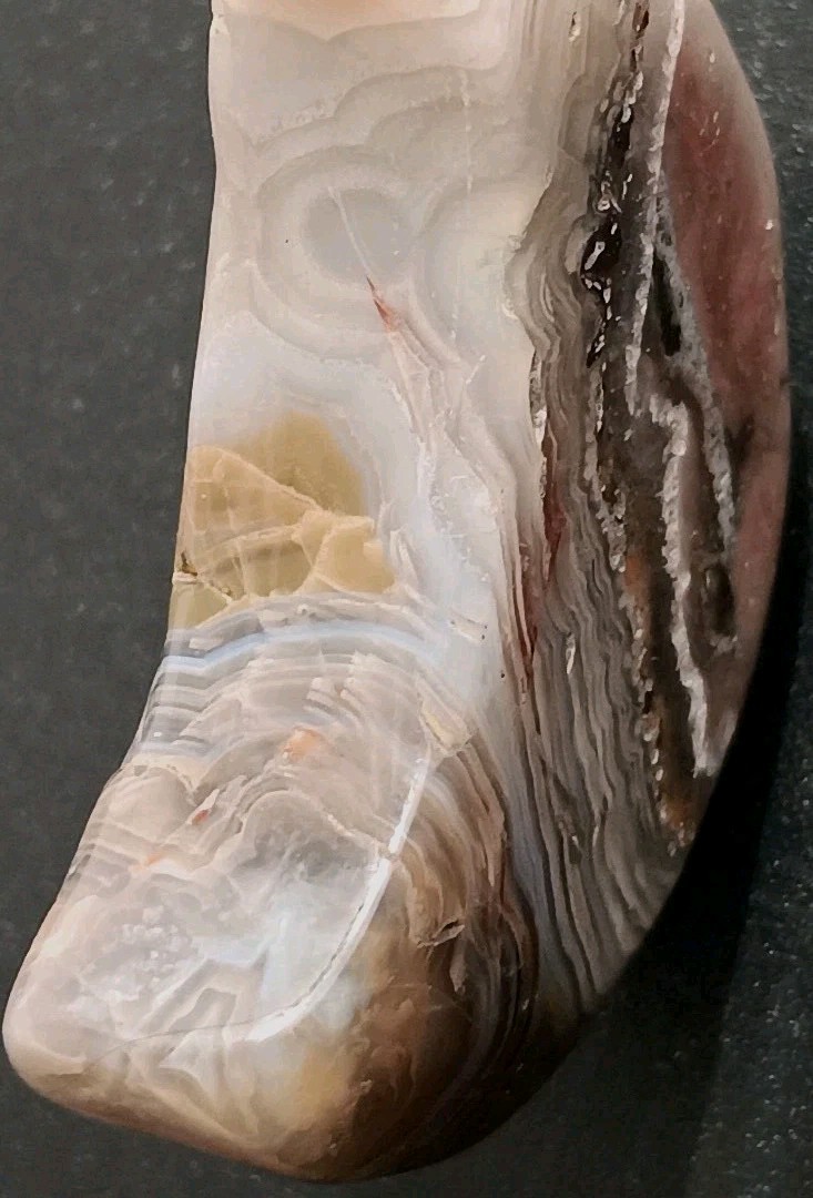 Crazy Lace Agate “Moon” Bands Palmstone Cab Arts Crafts 1-5/16″ Wide 1/4″ Thick