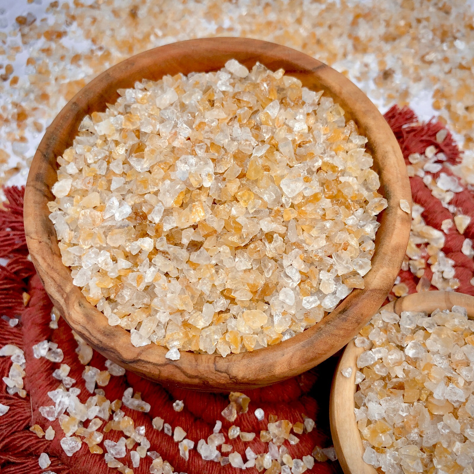 Crushed Golden Healer Quartz Chips, Grade A+, 2mm-4mm Metaphysical & Geode Art