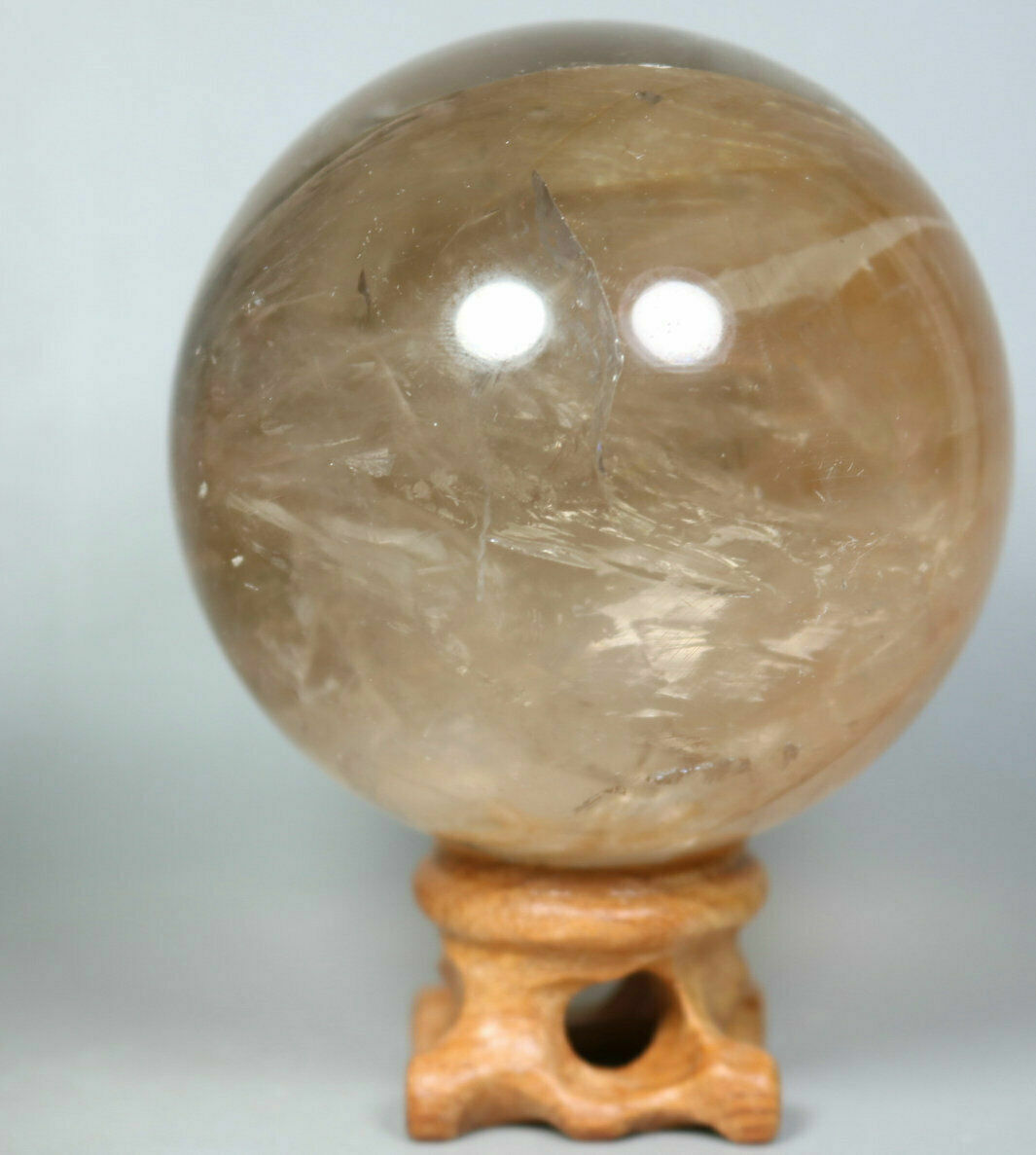 0.95lb Natural RED FIRE QUARTZ Hematoid Crystal PHANTOM MULTI-INCLUSIONS Sphere