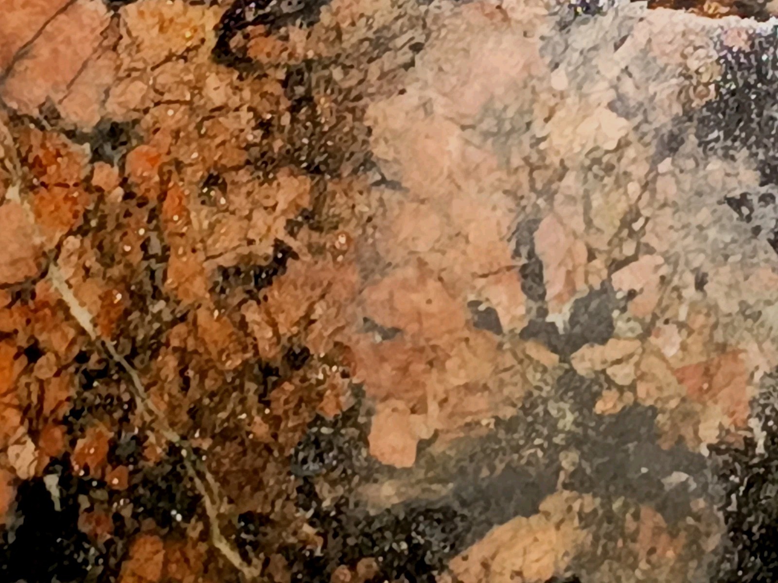 918g Pilot Knob Magnetite Pyrite Chlorite Amphibole Ore Iron County MO Slab