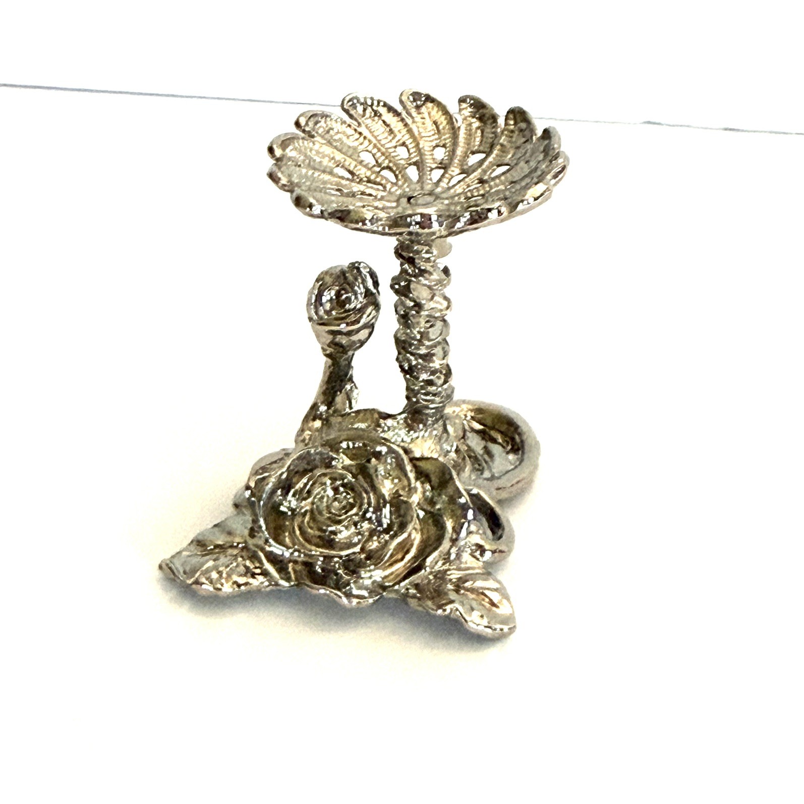 Silver Metal Sphere Ball Globe Ball Stand Display Holder With Flower