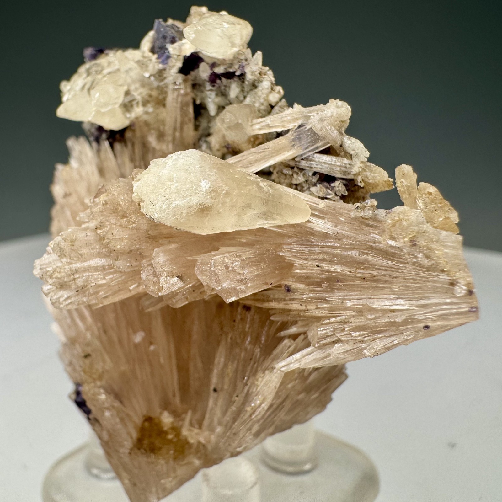 Superb Pink Strontianite Xls: Minerva #1 Mine, Cave-in-Rock Hardin Co., Illinois