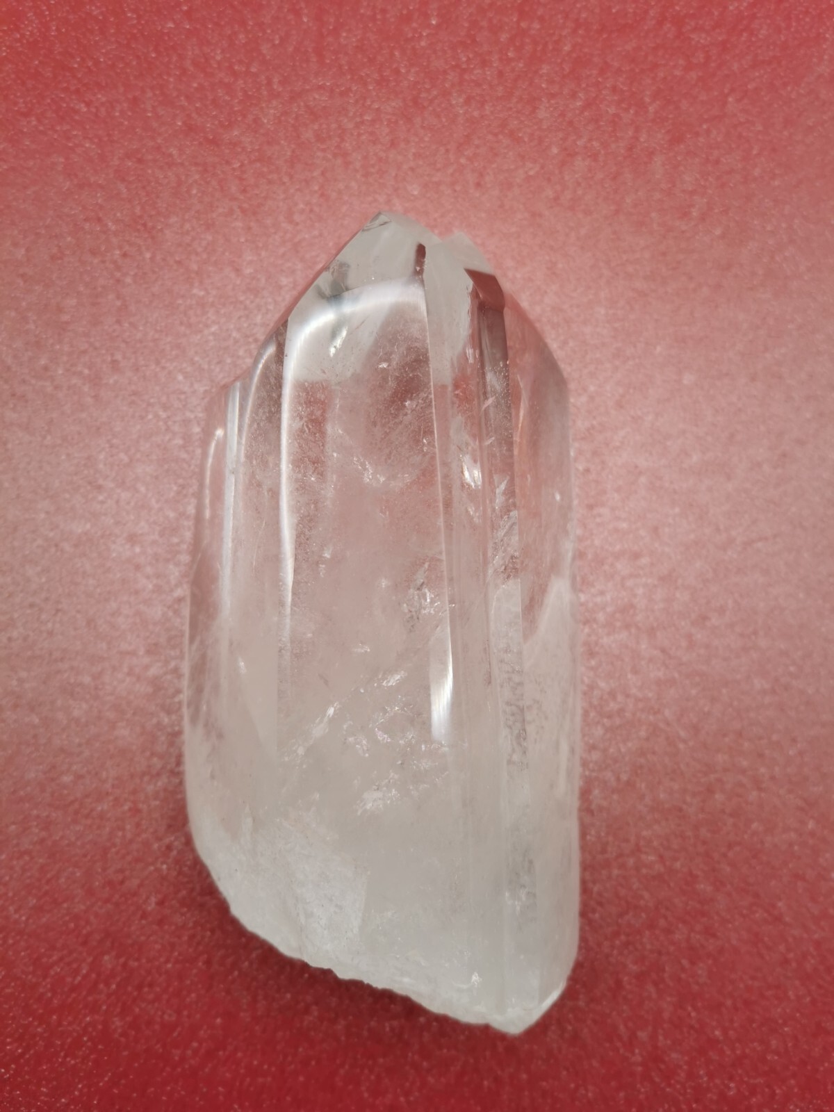 Natural Clear Quartz Double Point Obelisk Crystal With Custom Light Stand 2+LB
