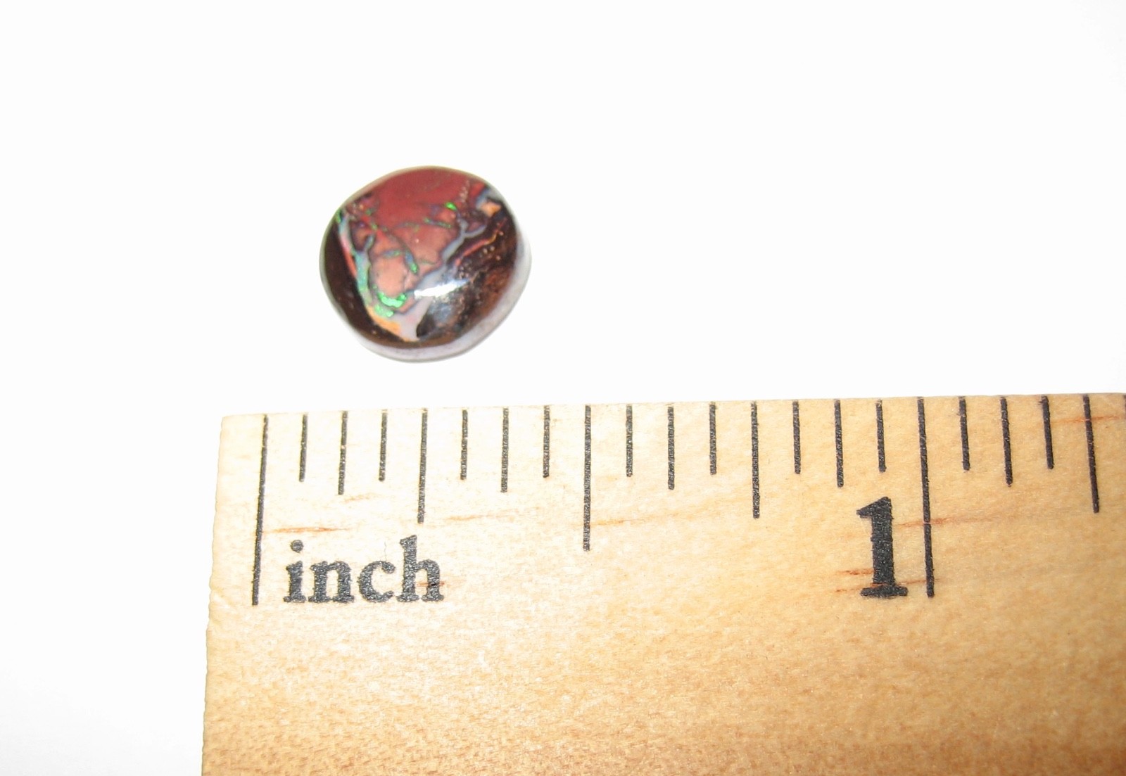 8mm POLISHED ROUND BOULDER OPAL CRYSTAL STONE CABOCHON FROM AUSTRALIA 1.65cts *1