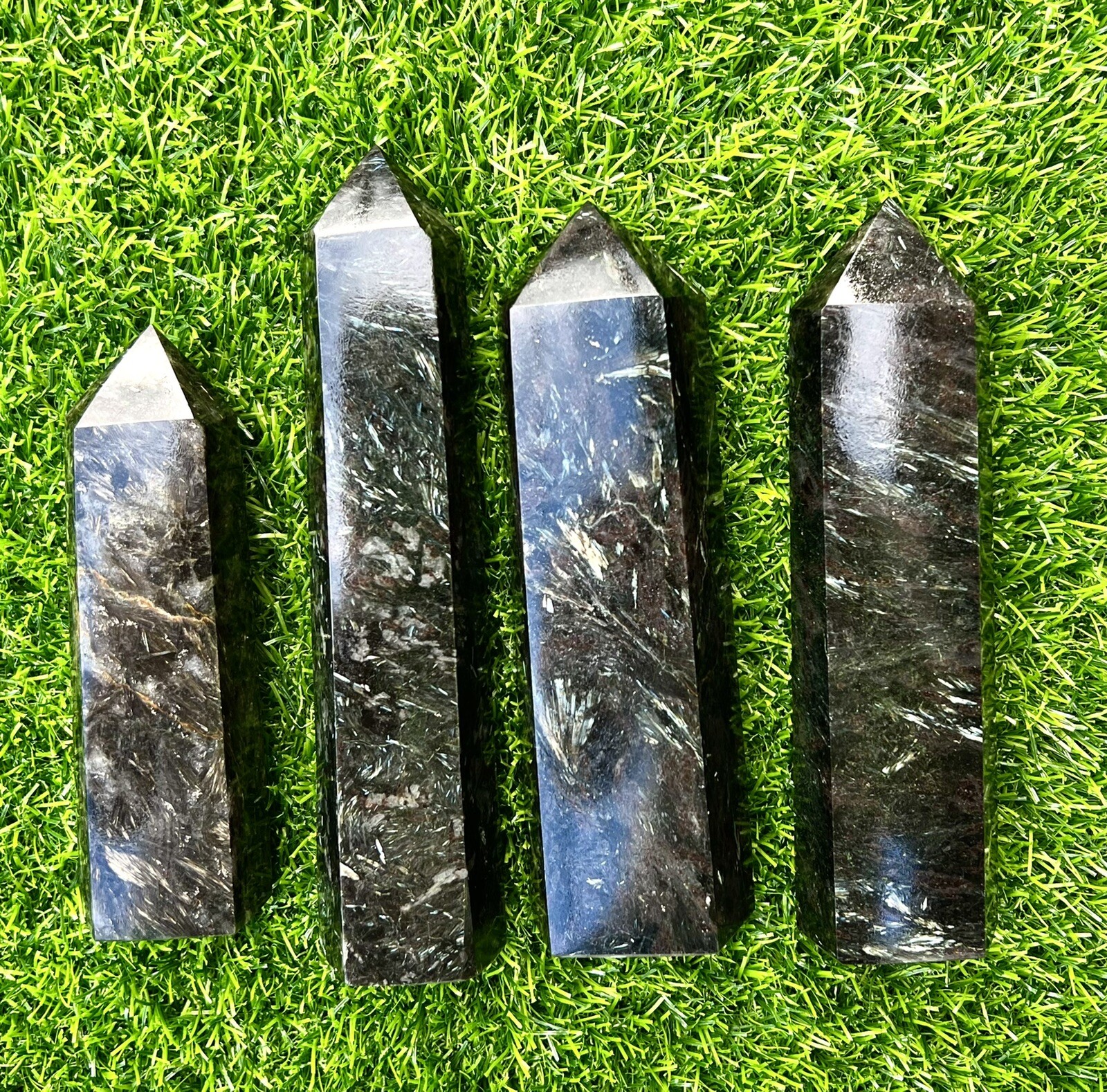 Wholesale Lot 3-4 Lbs Natural Astrophyllite Obelisk Tower Point Crystal Healing
