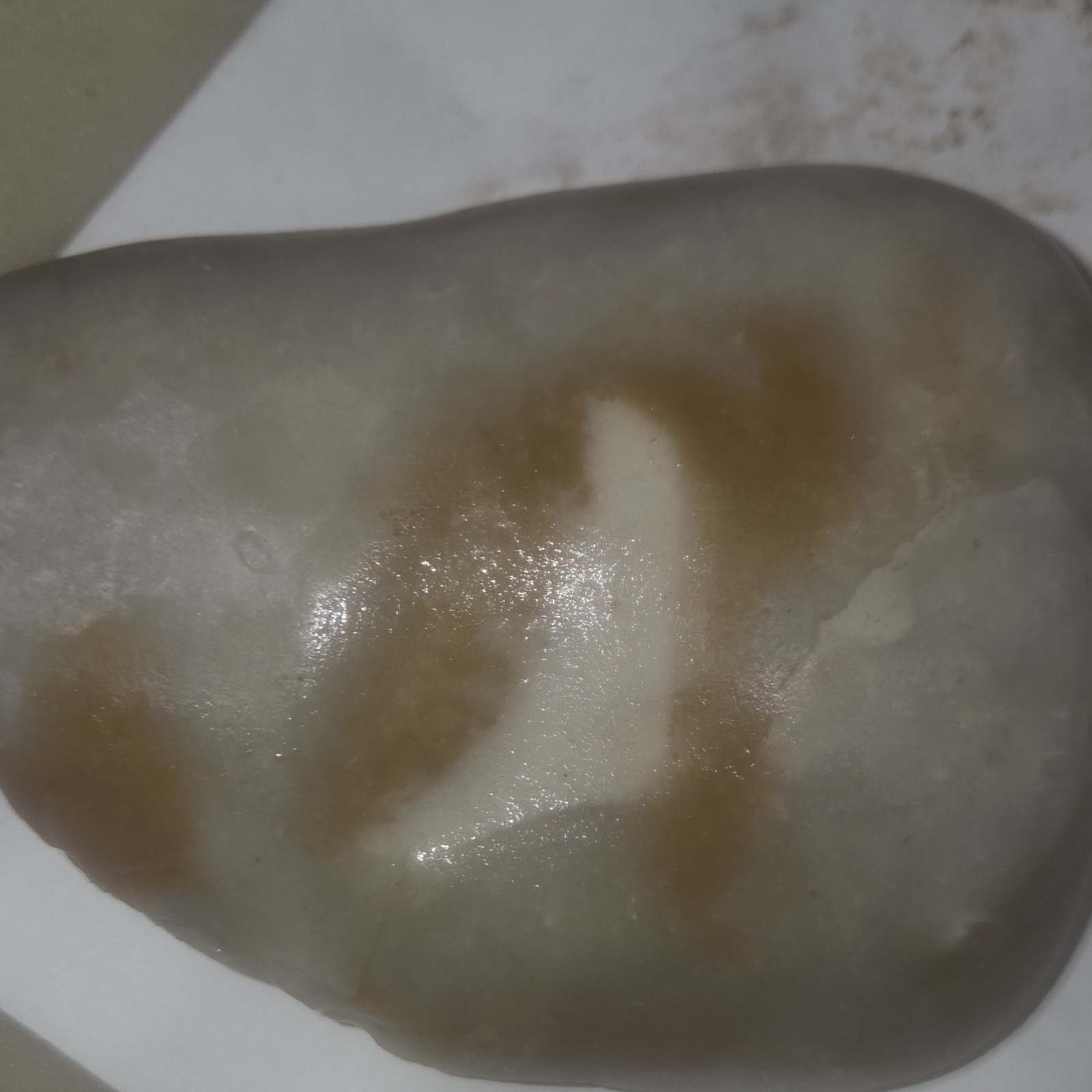 Polished Brown and White Mineral Specimen Stone for Display or Collection