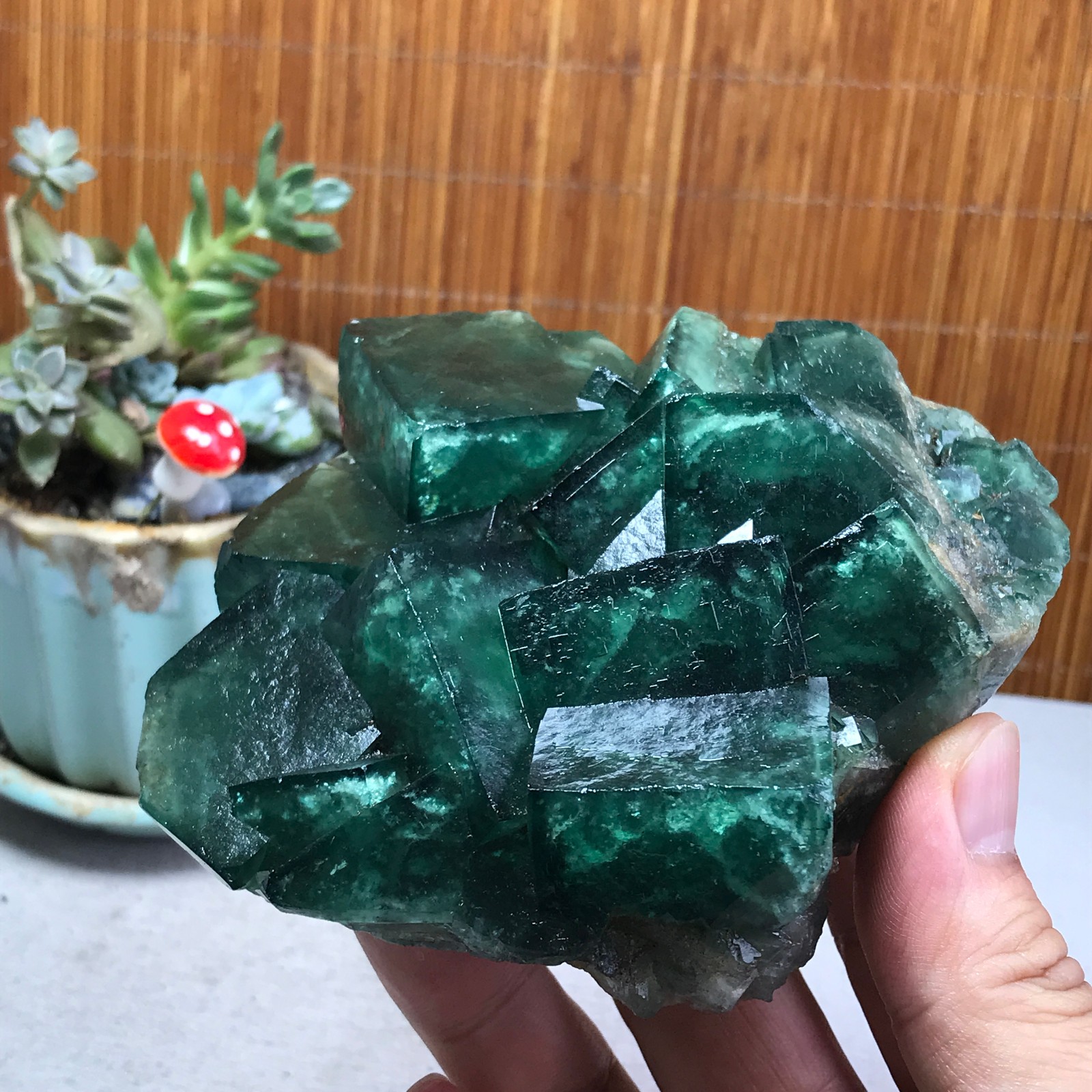 105-95-38mm Rare Natural Green Calcite fluorite Mineral Specimen 598g A6173