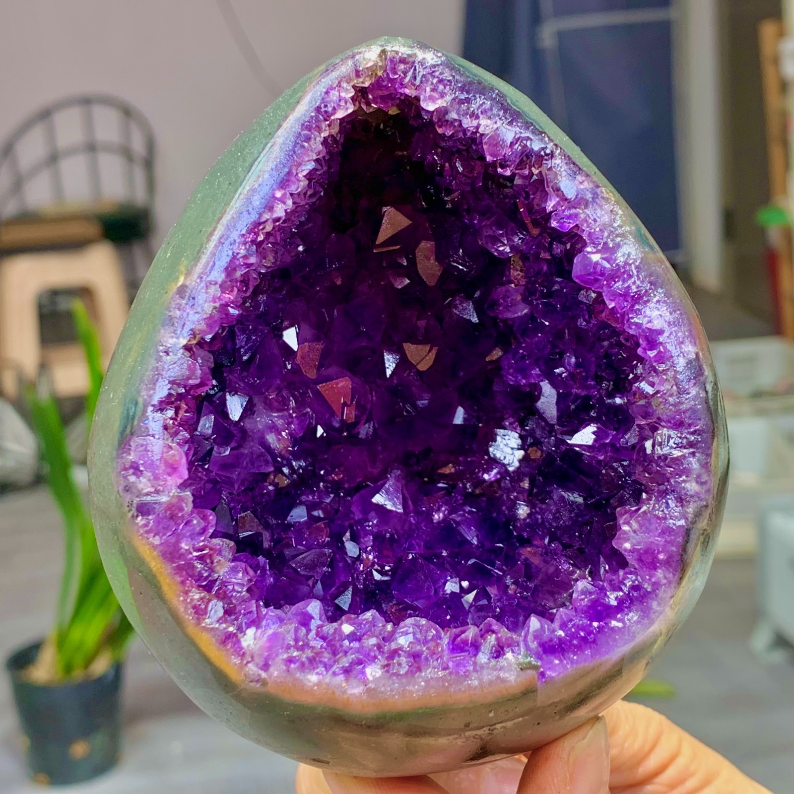 1.8LB Healing of natural amethyst crystal cave quartz cluster specimens