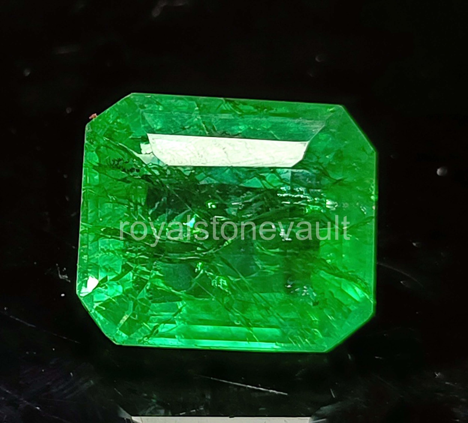 10.50 Ct Natural Green Emerald Emerald Cut Loose Gemstone IGL Certified – 5AOT