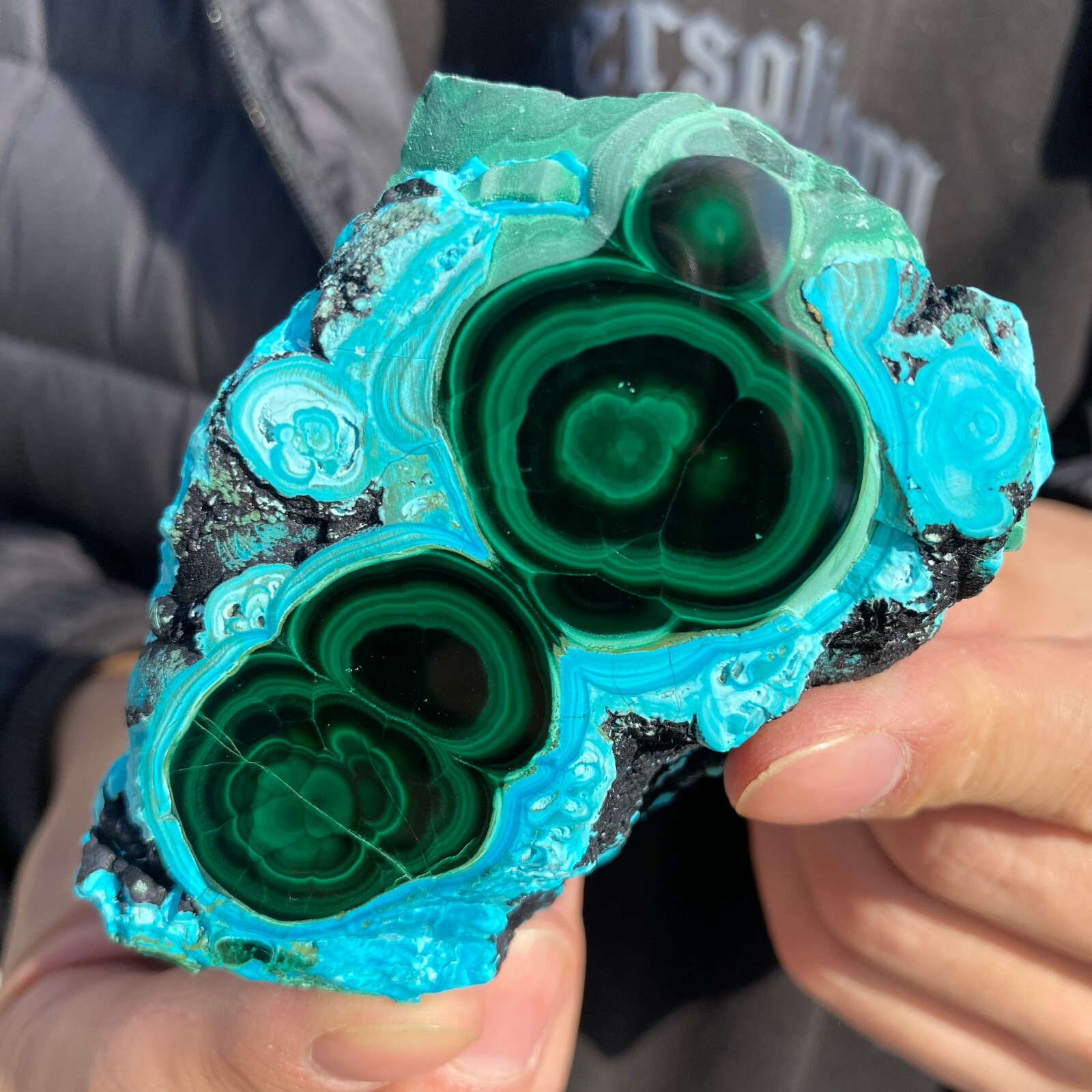 300G Rare Natural Beautiful Chrysocolla/Malachite Crystal Gem Mineral Specimen