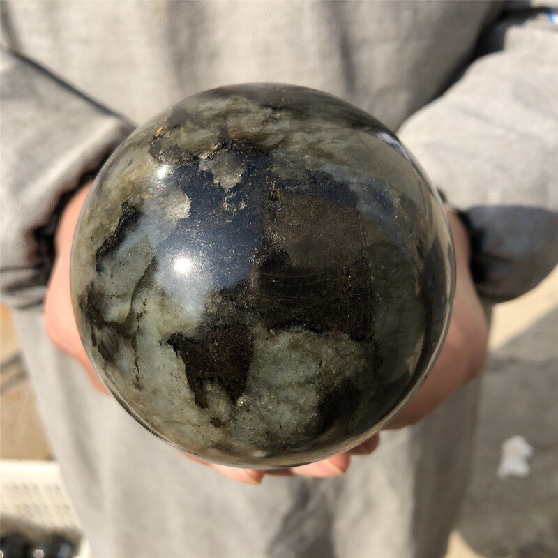 1kg Natural labradorite crystal Ball Quartz Crystal Sphere Reiki