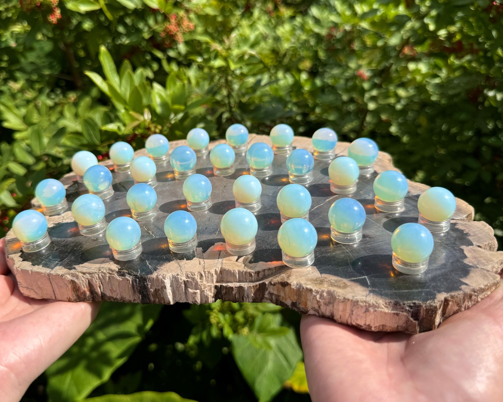 Opalite Crystal Sphere with Stand, 1.18″ (30mm) ‘A’ Grade Polished Opalite Ball