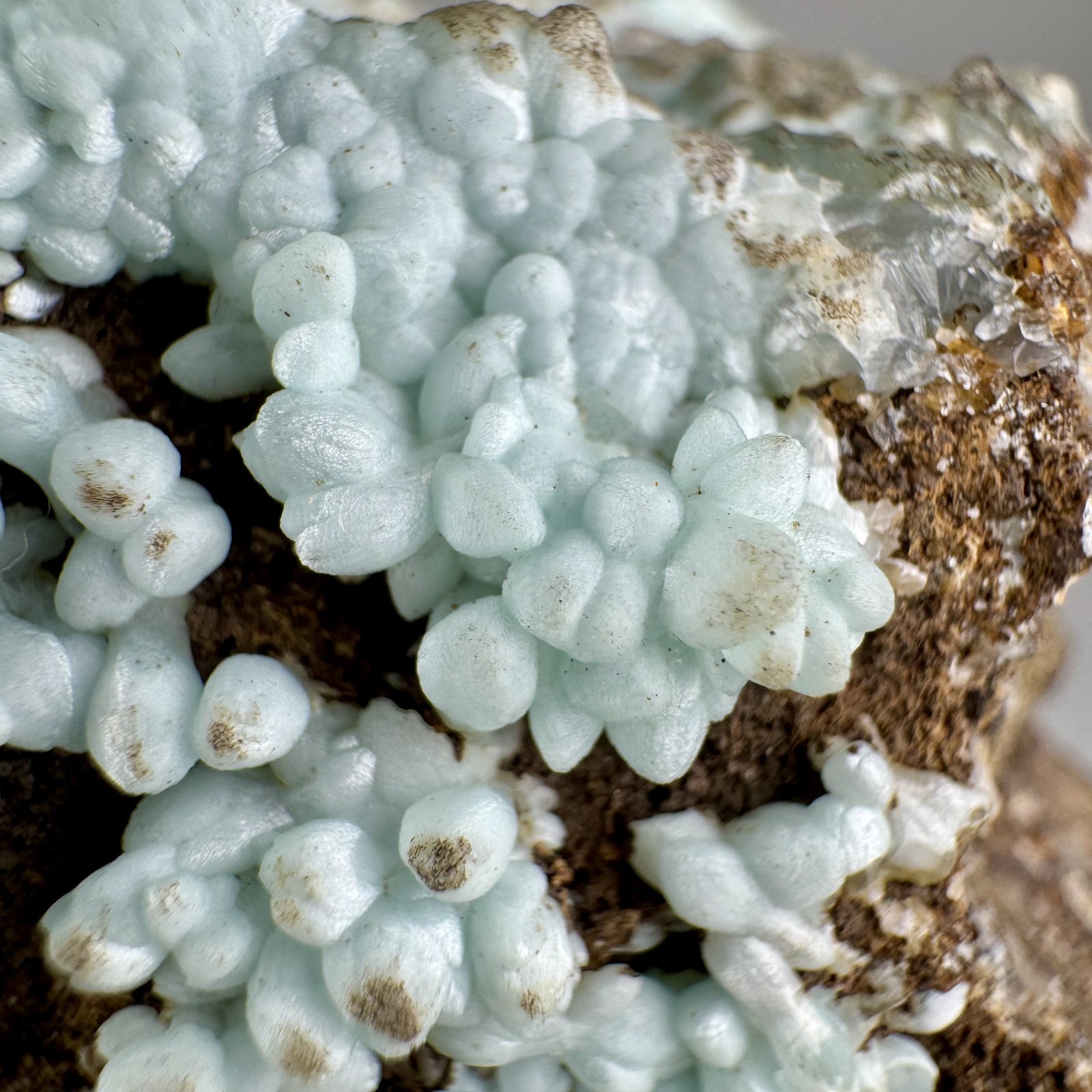 Nice Blue Smithsonite: Kelly Mine, Magdalena, Socorro Co., New Mexico- Classic!