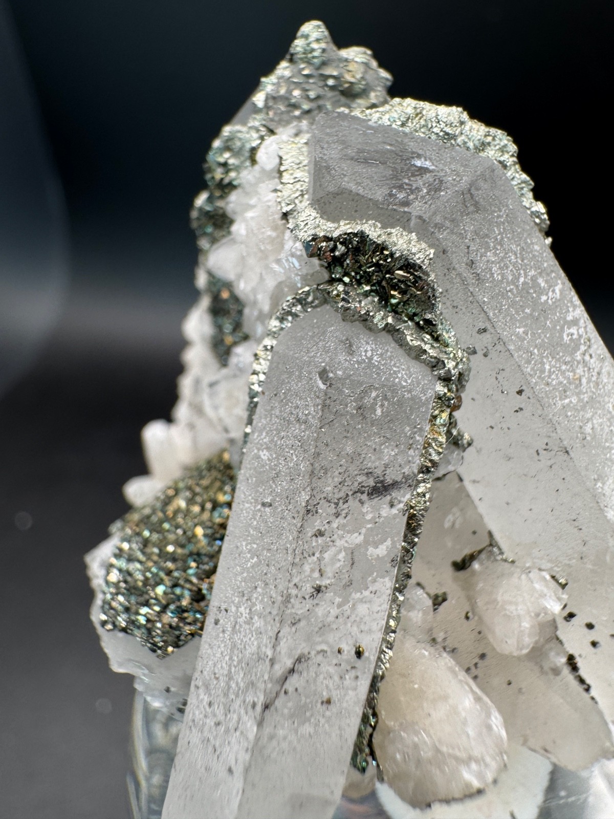 6609 High Quality Multicolor Pyrite and Calcite on Quartz Hu Bei 45g